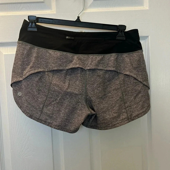 Lululemon Speed Up Short Long 4" Updated Fit Heather Lux Multi Black Sz 10 tall - Picture 4 of 6